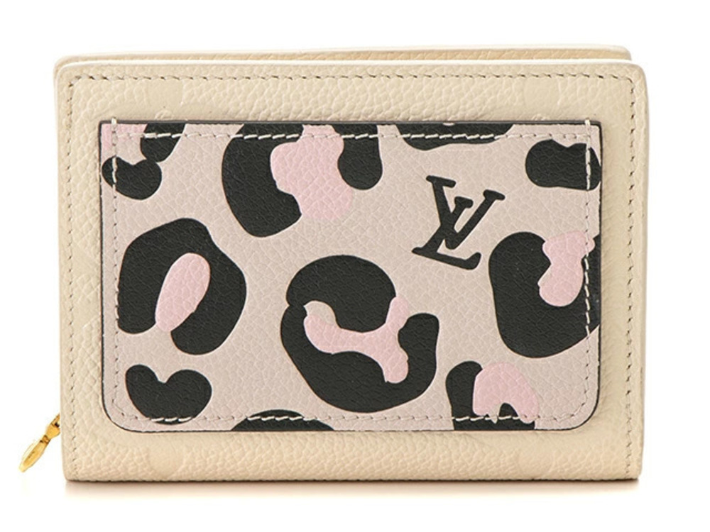 LOUIS VUITTON Portefeuille Claire Mono Empreinte Cream Leopard